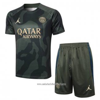 Chandal del Paris Saint-Germain Jordan 2024 2025 Manga Corta Verde - Pantalon Corto