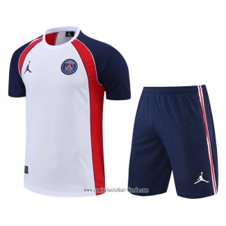 Chandal del Paris Saint-Germain Jordan 2022 2023 Manga Corta Blanco - Pantalon Corto