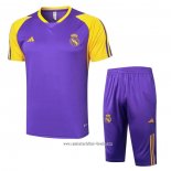 Chandal del Real Madrid 2024 2025 Manga Corta Purpura - Pantalon Corto