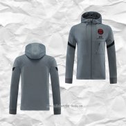 Chaqueta con Capucha del Paris Saint-Germain 2021-2022 Gris