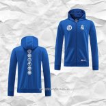 Chaqueta con Capucha del Real Madrid 2022 2023 Azul