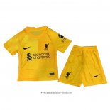 Camiseta Liverpool Portero 2021 2022 Nino Amarillo