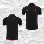 Camiseta Polo del AC Milan 2022 2023 Negro