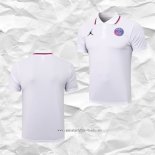 Camiseta Polo del Paris Saint-Germain Jordan 2021 2022 Blanco