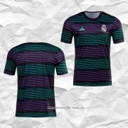 Camiseta Pre Partido del Real Madrid 2022 Verde y Purpura