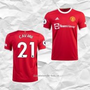 Camiseta Primera Manchester United Jugador Cavani 2021 2022