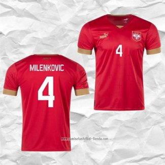 Camiseta Primera Serbia Jugador Milenkovic 2022