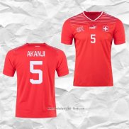 Camiseta Primera Suiza Jugador Akanji 2022