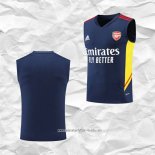 Camiseta de Entrenamiento Arsenal 2022 2023 Sin Mangas Azul Oscuro