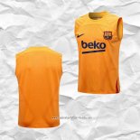 Camiseta de Entrenamiento Barcelona 2022 2023 Sin Mangas Naranja