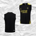 Camiseta de Entrenamiento Paris Saint-Germain Jordan 2023 2024 Sin Mangas Negro