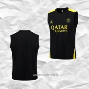 Camiseta de Entrenamiento Paris Saint-Germain Jordan 2023 2024 Sin Mangas Negro