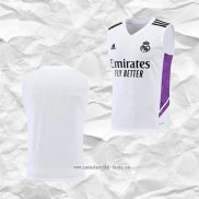 Camiseta de Entrenamiento Real Madrid 2022 2023 Sin Mangas Blanco