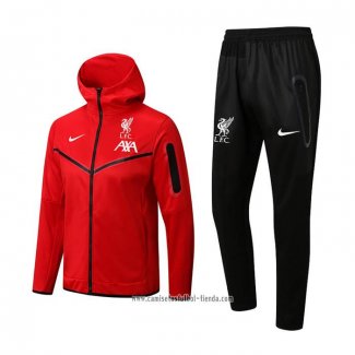 Chandal con Capucha del Liverpool 2022 2023 Rojo