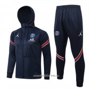 Chandal con Capucha del Paris Saint-Germain 2021 2022 Azul