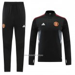 Chandal de Sudadera del Manchester United 2022 2023 Negro