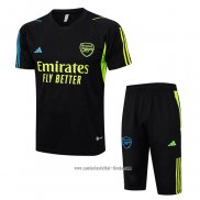 Chandal del Arsenal 2023 2024 Manga Corta Negro - Pantalon Corto