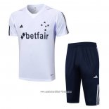 Chandal del Cruzeiro 2023 2024 Manga Corta Blanco - Pantalon Corto