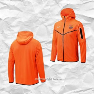 Chaqueta con Capucha del Barcelona 2022 2023 Naranja