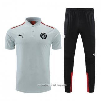 Conjunto Polo del Manchester City 2022 2023 Gris