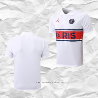 Camiseta Polo del Paris Saint-Germain Jordan 2022 2023 Blanco