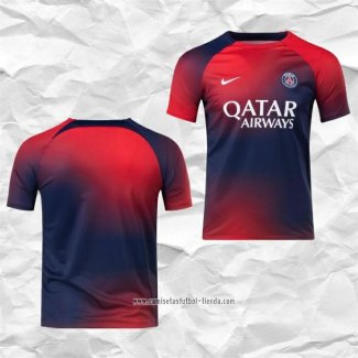 Camiseta Pre Partido del Paris Saint-Germain 2023 Azul y Rojo