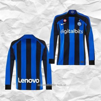 Camiseta Primera Inter Milan 2022 2023 Manga Larga