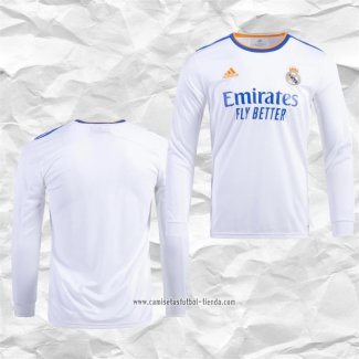 Camiseta Primera Real Madrid 2021 2022 Manga Larga