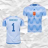Camiseta Segunda Espana Jugador Sanchez 2022