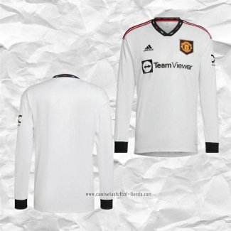 Camiseta Segunda Manchester United Authentic 2022 2023 Manga Larga