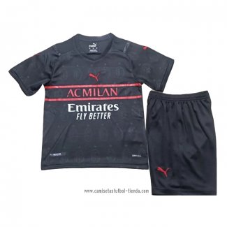 Camiseta Tercera AC Milan 2021 2022 Nino