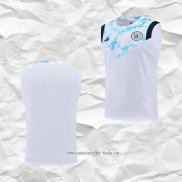 Camiseta de Entrenamiento Manchester City 2022 2023 Sin Mangas Blanco