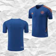 Camiseta de Entrenamiento Manchester United 2022 2023 Azul