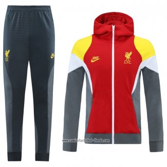 Chandal con Capucha del Liverpool 2021 2022 Rojo