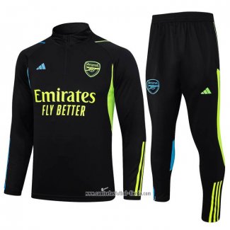 Chandal de Sudadera del Arsenal 2023 2024 Nino Negro