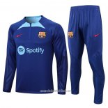 Chandal de Sudadera del Barcelona 2022-2023 Nino Azul