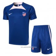 Chandal del Atletico Madrid 2023 2024 Manga Corta Azul - Pantalon Corto