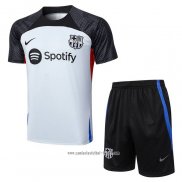 Chandal del Barcelona 2023 2024 Manga Corta Gris - Pantalon Corto