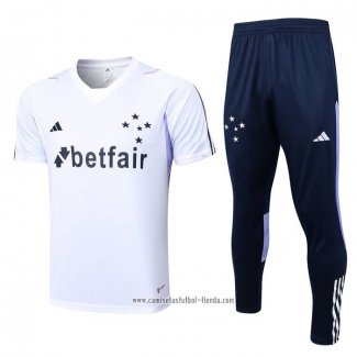 Chandal del Cruzeiro 2023 2024 Manga Corta Blanco