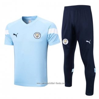 Chandal del Manchester City 2022 2023 Manga Corta Azul