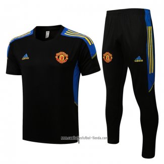 Chandal del Manchester United 2021 2022 Manga Corta Negro