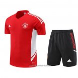 Chandal del Manchester United 2022 2023 Manga Corta Rojo - Pantalon Corto