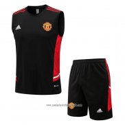 Chandal del Manchester United 2022 2023 Sin Mangas Negro