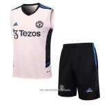 Chandal del Manchester United 2023 2024 Sin Mangas Rosa