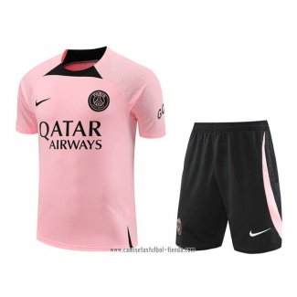 Chandal del Paris Saint-Germain 2022 2023 Manga Corta Rosa - Pantalon Corto