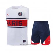 Chandal del Paris Saint-Germain 2022 2023 Sin Mangas Blanco y Rojo