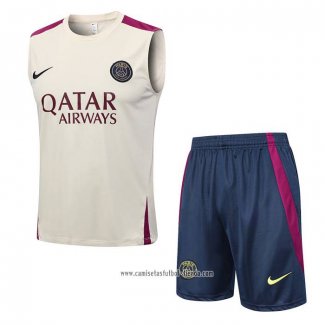 Chandal del Paris Saint-Germain 2023 2024 Sin Mangas Albaricoque