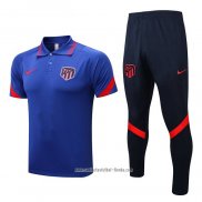 Conjunto Polo del Atletico Madrid 2022 2023 Azul