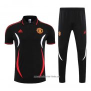 Conjunto Polo del Manchester United 2022 2023 Negro