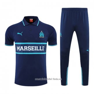 Conjunto Polo del Olympique Marsella 2022 2023 Azul Marino